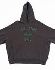 Cross-print pullover hoodie