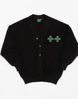 Logo-embroidered Cardigan black