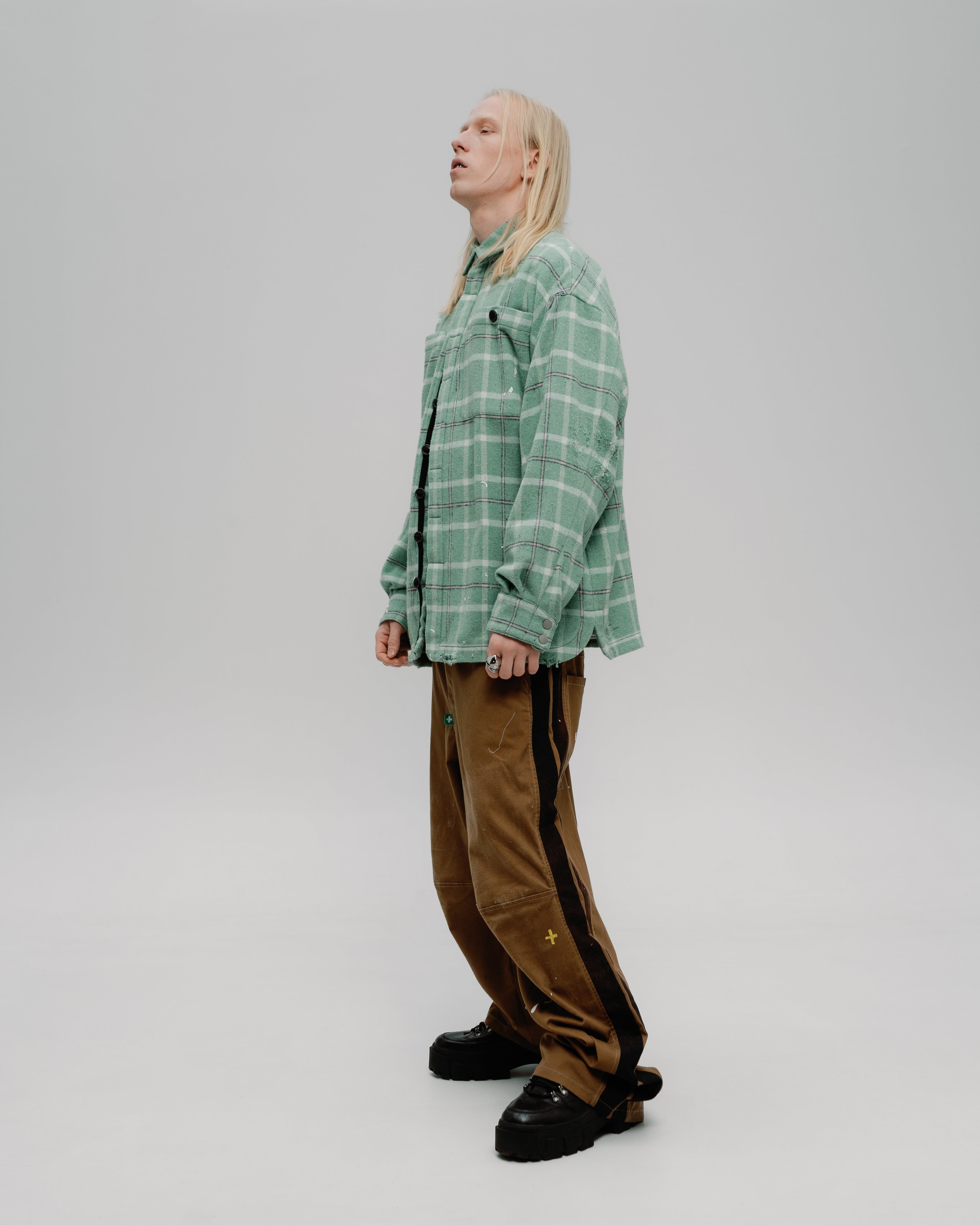 Plaid-check Flannel shirt – Two Time